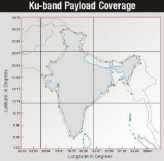 Insat 4A at 83E KU Indian beam footprint